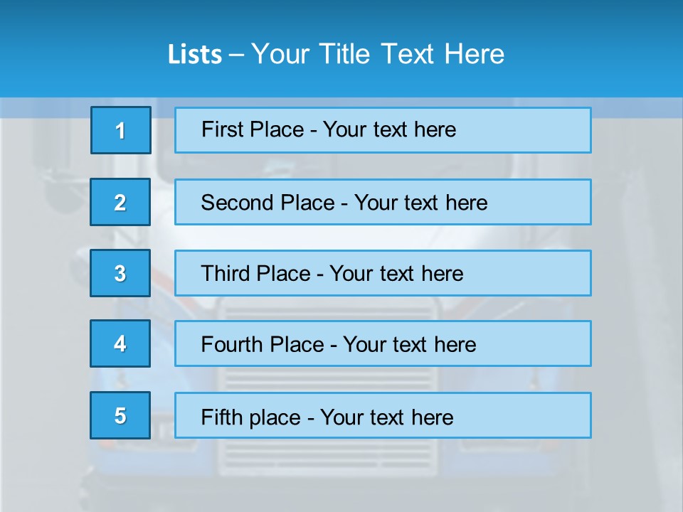 Semi Tractor Trailer Truck PowerPoint Template