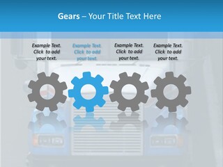 Semi Tractor Trailer Truck PowerPoint Template