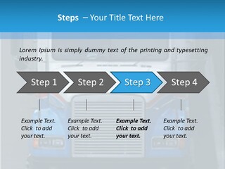Semi Tractor Trailer Truck PowerPoint Template