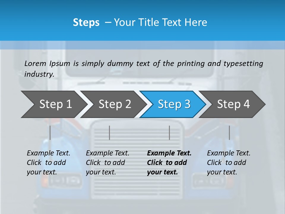 Semi Tractor Trailer Truck PowerPoint Template