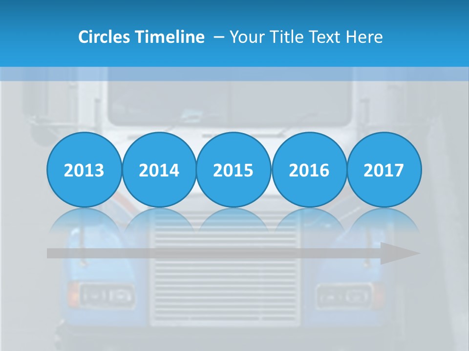 Semi Tractor Trailer Truck PowerPoint Template