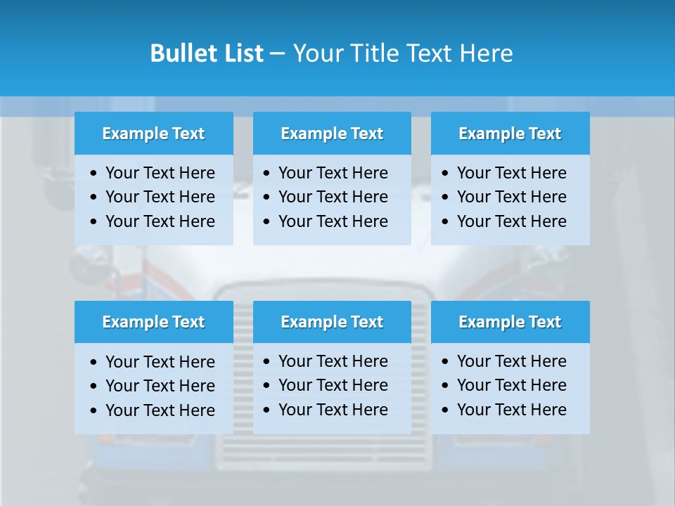 Semi Tractor Trailer Truck PowerPoint Template