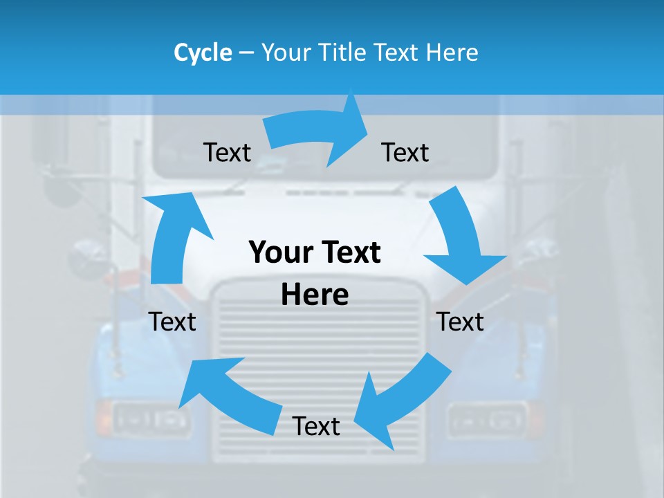 Semi Tractor Trailer Truck PowerPoint Template