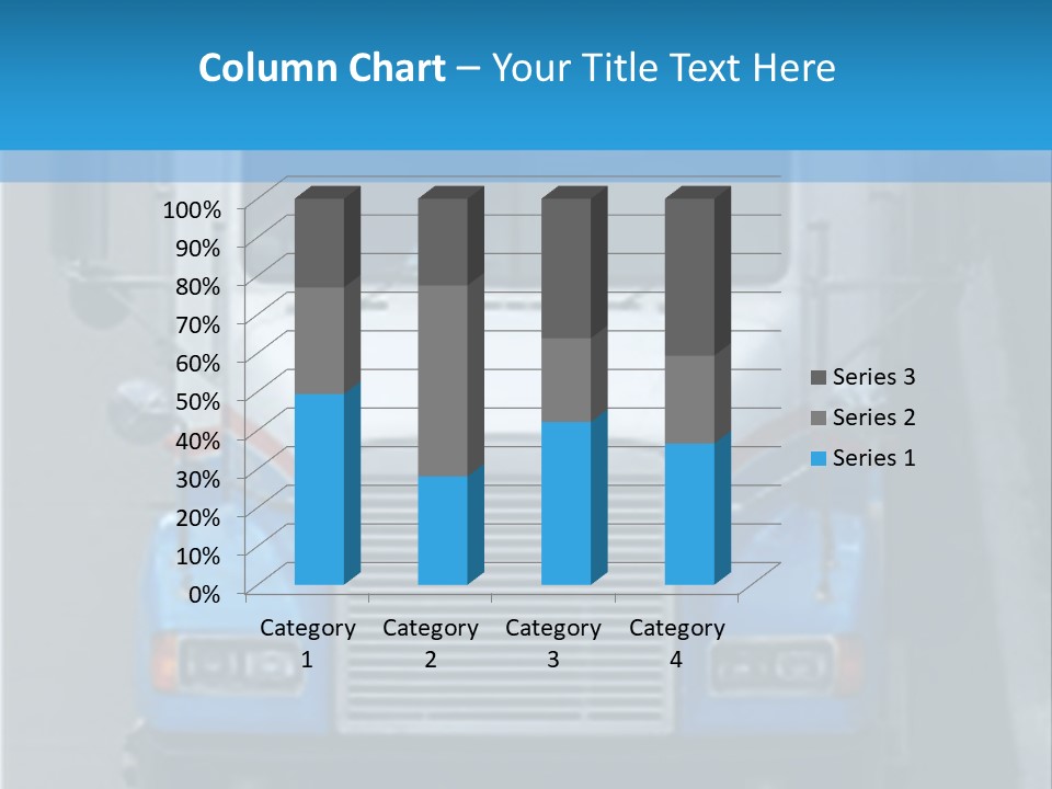Semi Tractor Trailer Truck PowerPoint Template