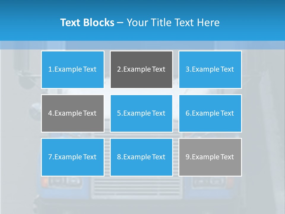 Semi Tractor Trailer Truck PowerPoint Template