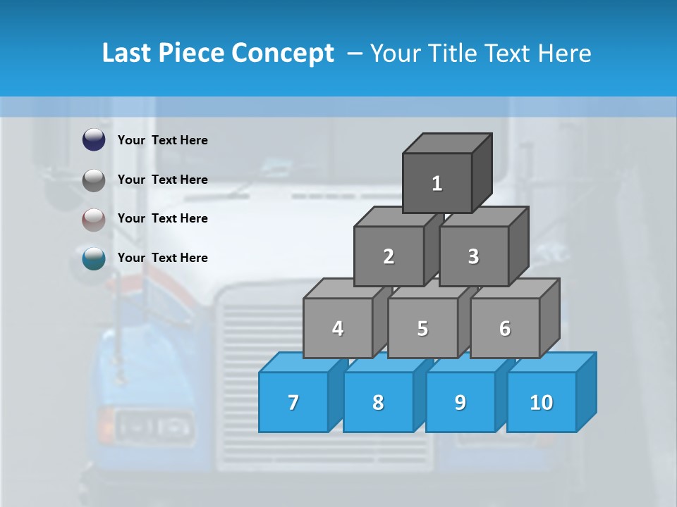 Semi Tractor Trailer Truck PowerPoint Template