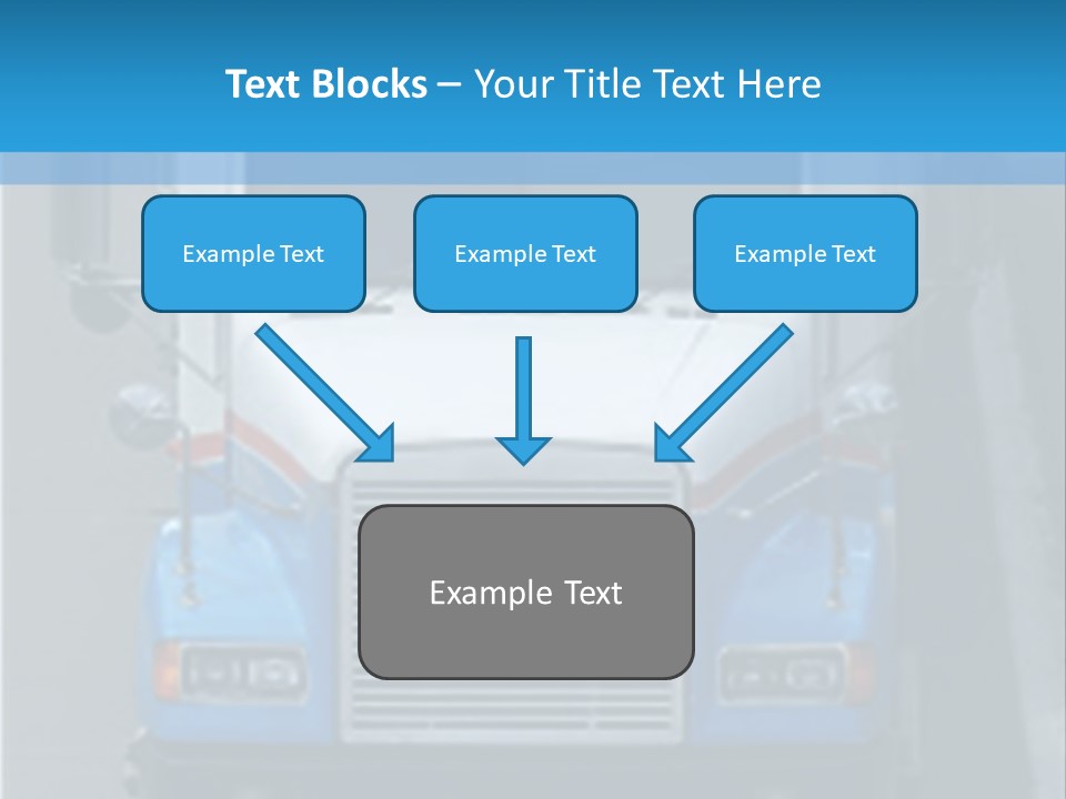 Semi Tractor Trailer Truck PowerPoint Template