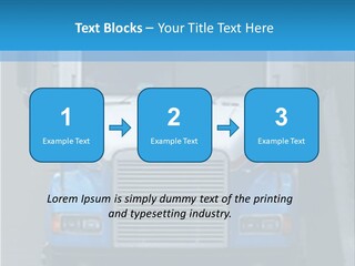Semi Tractor Trailer Truck PowerPoint Template
