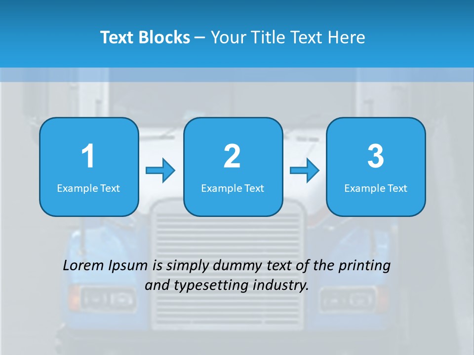 Semi Tractor Trailer Truck PowerPoint Template
