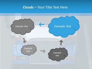 Semi Tractor Trailer Truck PowerPoint Template