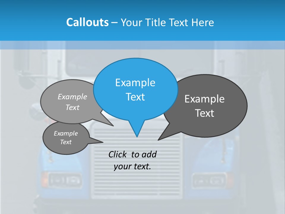 Semi Tractor Trailer Truck PowerPoint Template