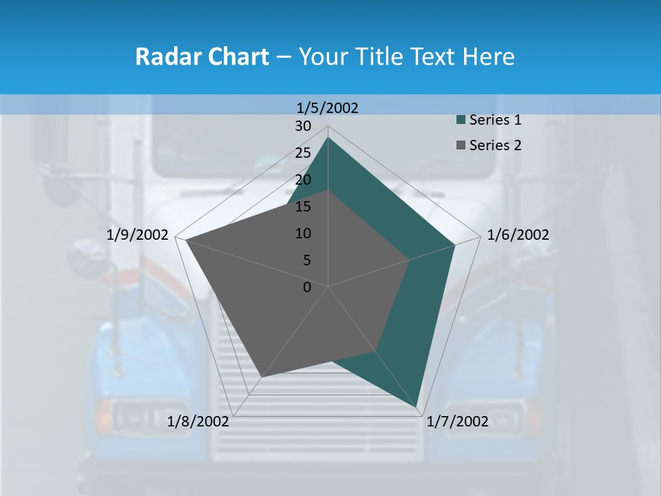 Semi Tractor Trailer Truck PowerPoint Template
