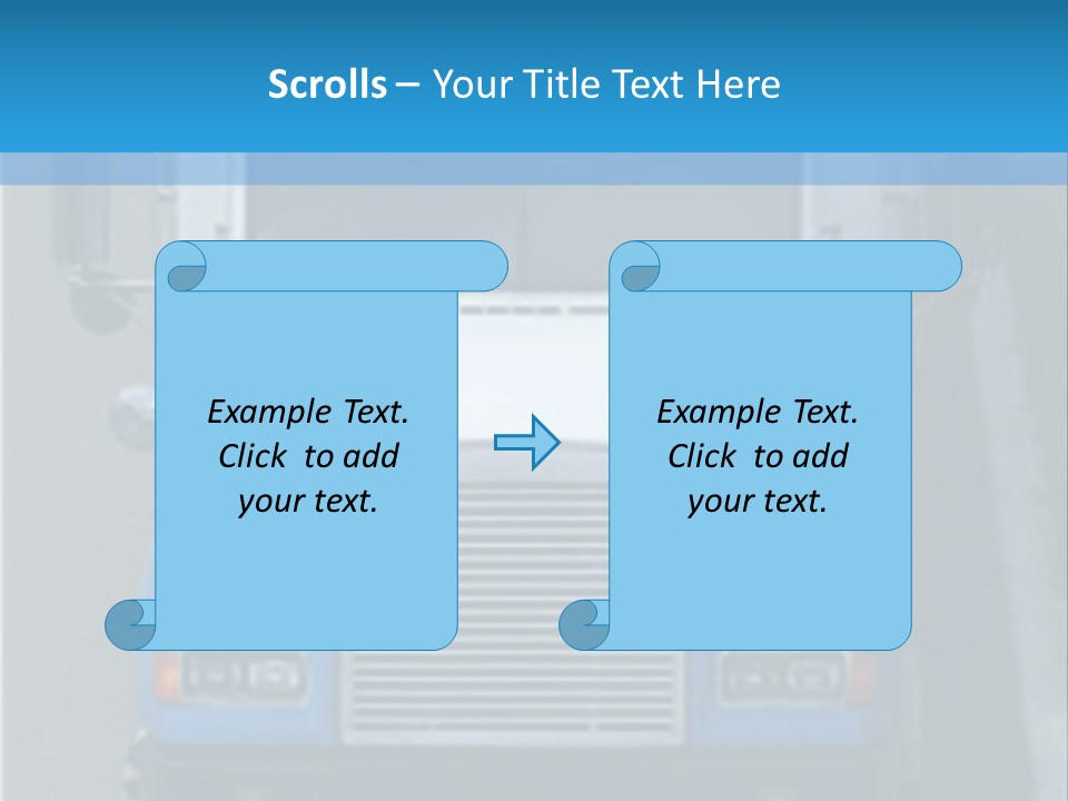 Semi Tractor Trailer Truck PowerPoint Template