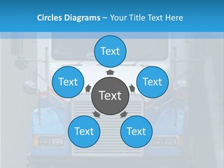 Semi Tractor Trailer Truck PowerPoint Template