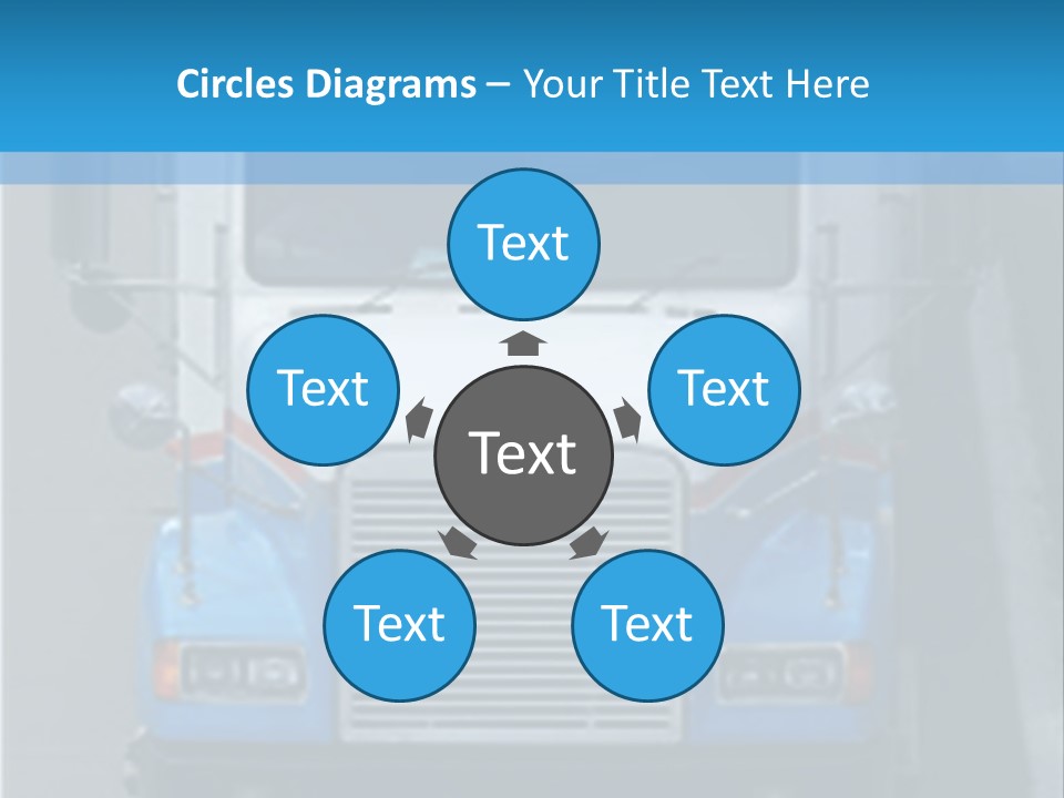 Semi Tractor Trailer Truck PowerPoint Template