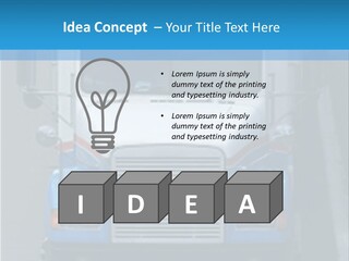 Semi Tractor Trailer Truck PowerPoint Template