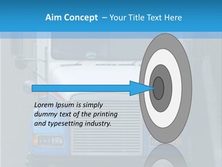 Semi Tractor Trailer Truck PowerPoint Template