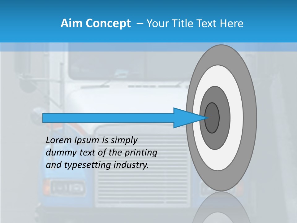 Semi Tractor Trailer Truck PowerPoint Template