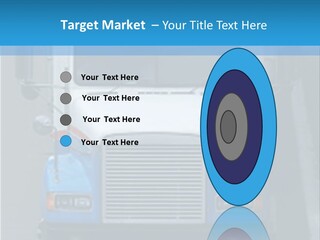 Semi Tractor Trailer Truck PowerPoint Template