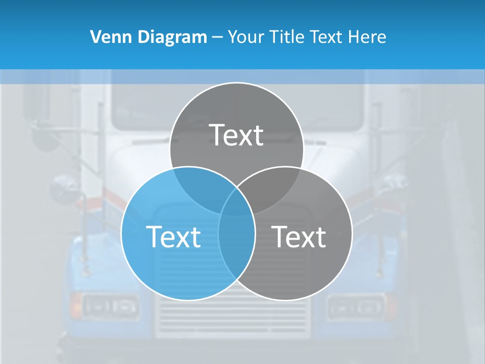 Semi Tractor Trailer Truck PowerPoint Template