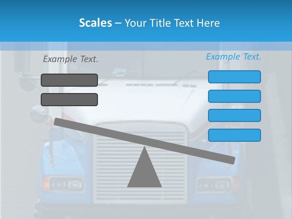Semi Tractor Trailer Truck PowerPoint Template