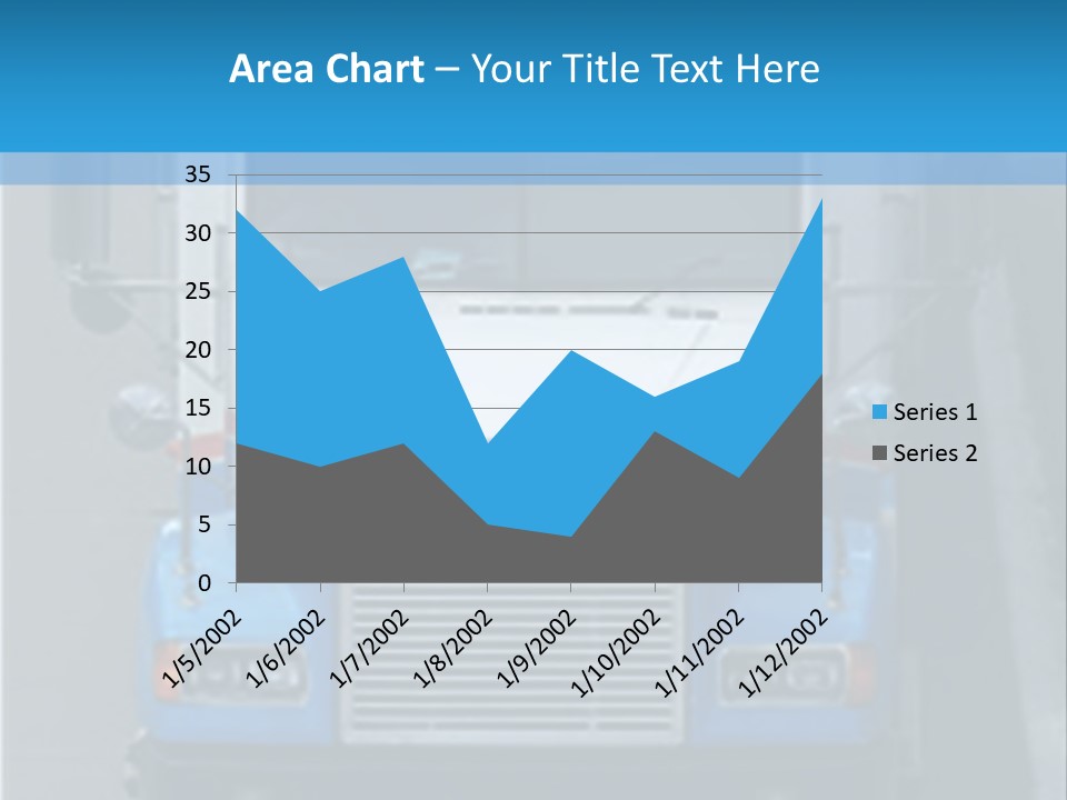 Semi Tractor Trailer Truck PowerPoint Template