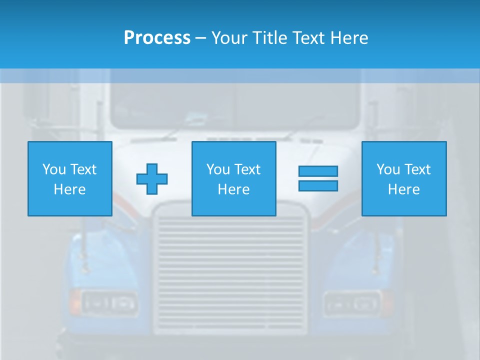 Semi Tractor Trailer Truck PowerPoint Template