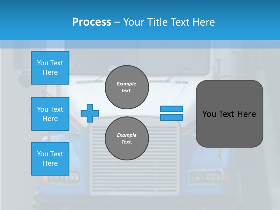 Semi Tractor Trailer Truck PowerPoint Template