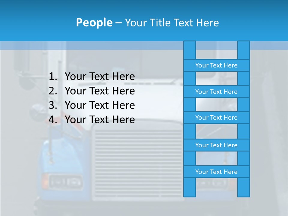 Semi Tractor Trailer Truck PowerPoint Template
