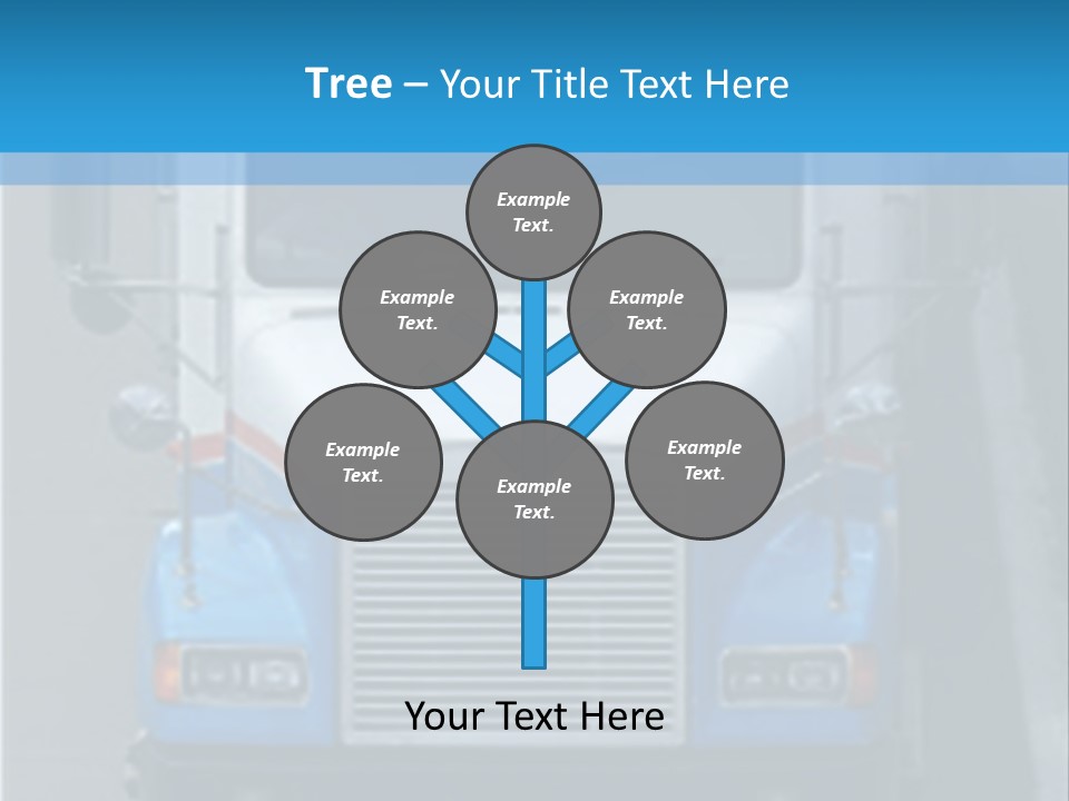 Semi Tractor Trailer Truck PowerPoint Template