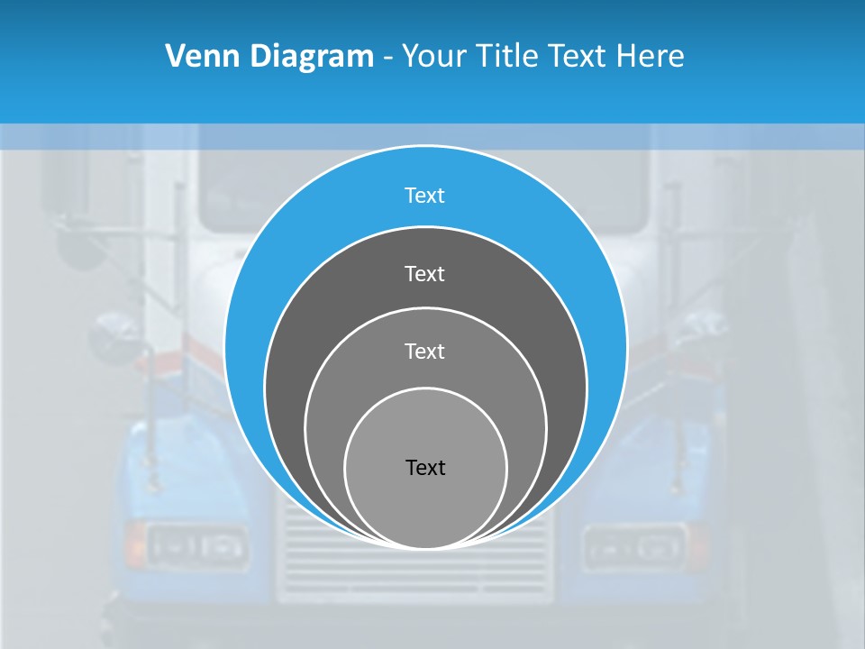Semi Tractor Trailer Truck PowerPoint Template