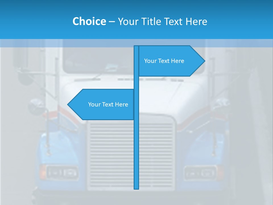 Semi Tractor Trailer Truck PowerPoint Template