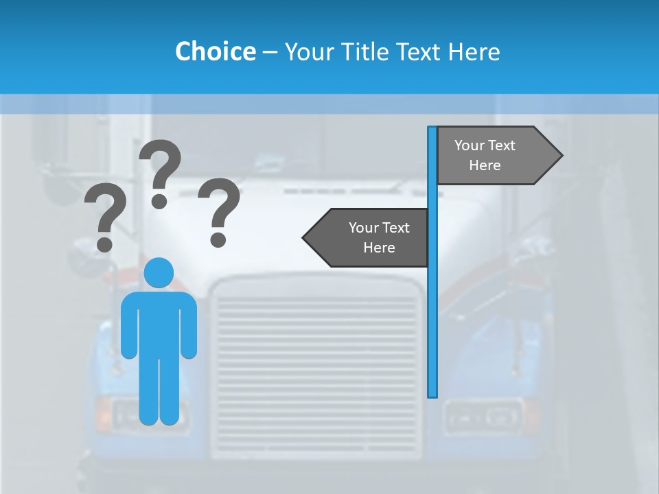 Semi Tractor Trailer Truck PowerPoint Template