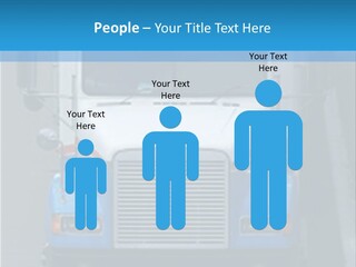 Semi Tractor Trailer Truck PowerPoint Template
