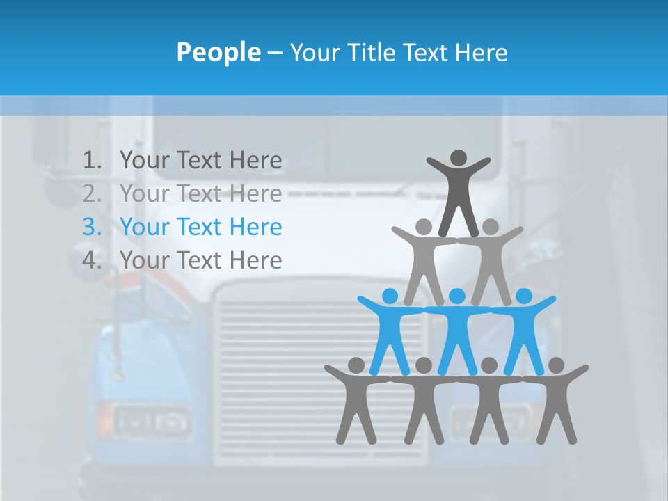 Semi Tractor Trailer Truck PowerPoint Template