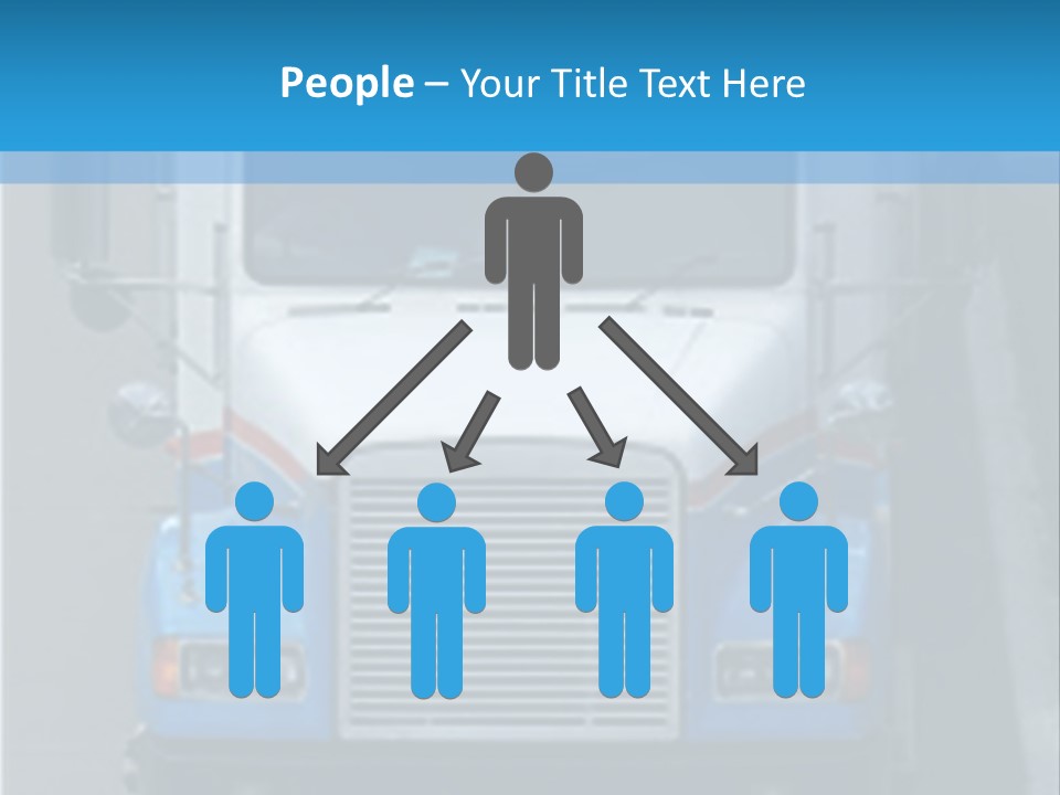 Semi Tractor Trailer Truck PowerPoint Template