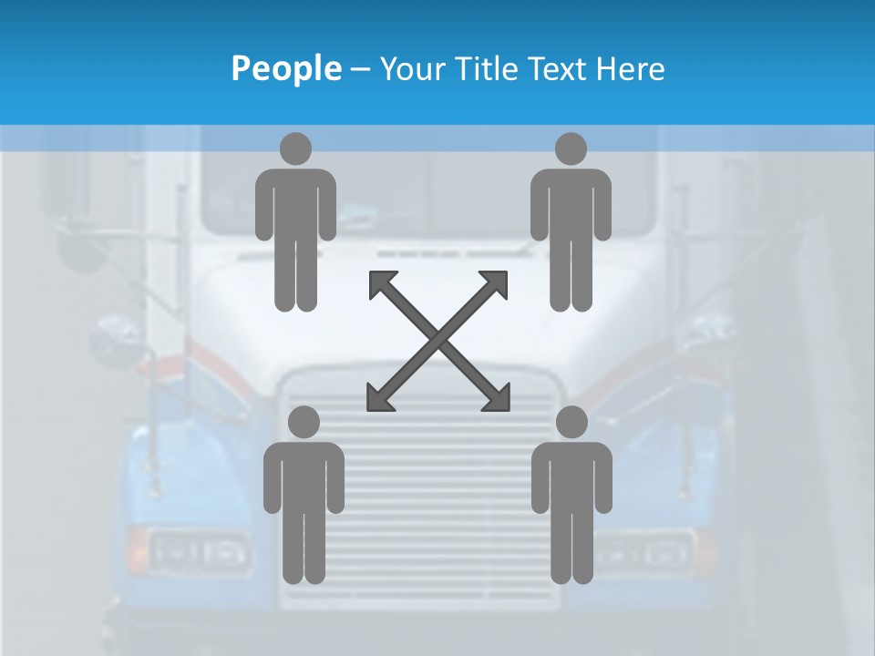 Semi Tractor Trailer Truck PowerPoint Template