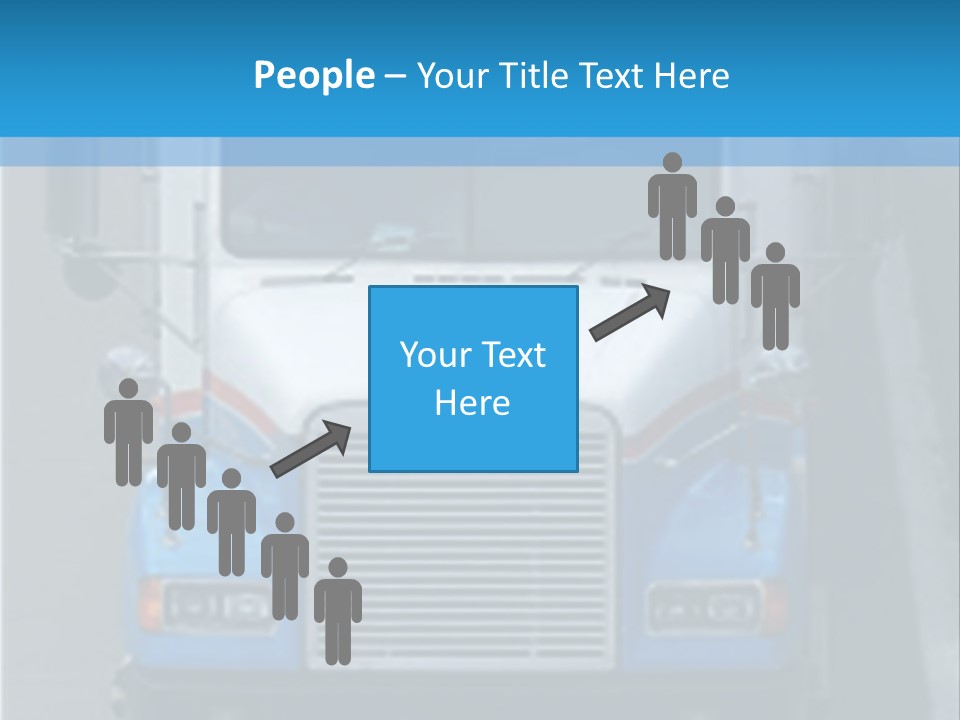 Semi Tractor Trailer Truck PowerPoint Template