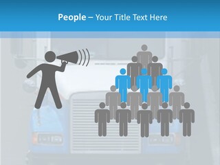 Semi Tractor Trailer Truck PowerPoint Template