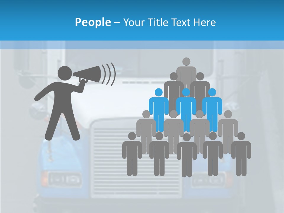 Semi Tractor Trailer Truck PowerPoint Template