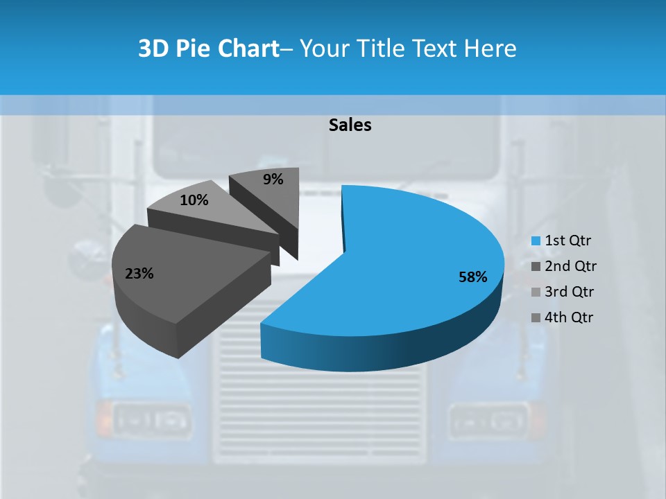 Semi Tractor Trailer Truck PowerPoint Template