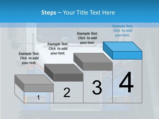 Semi Tractor Trailer Truck PowerPoint Template