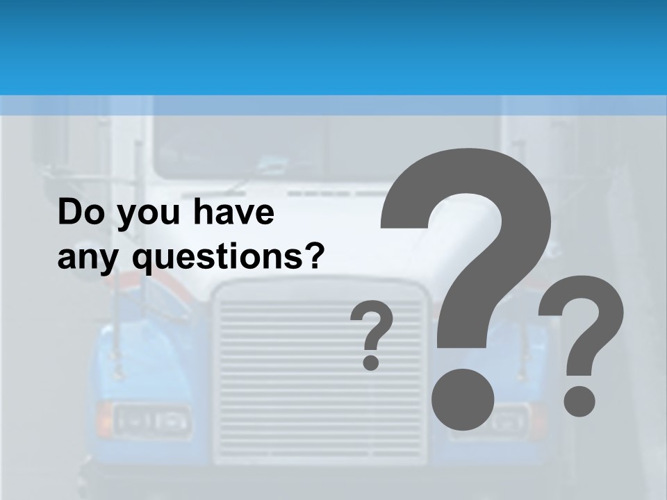 Semi Tractor Trailer Truck PowerPoint Template