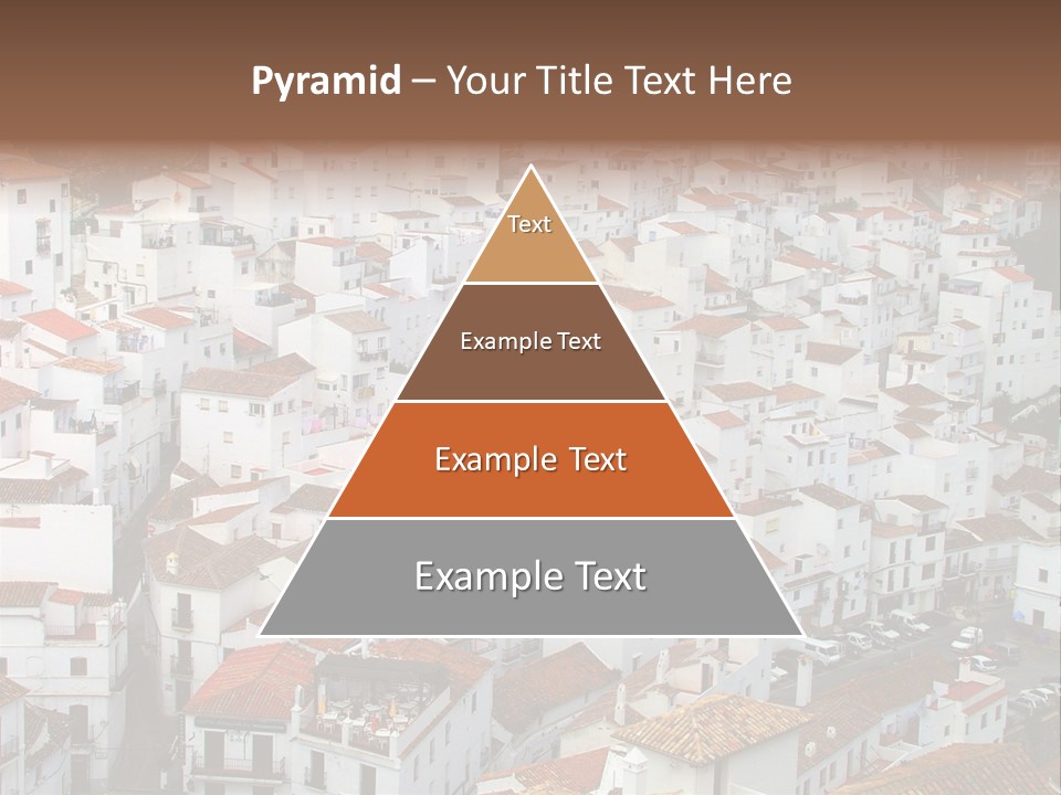 A Large Group Of White Buildings With Red Roofs PowerPoint Template