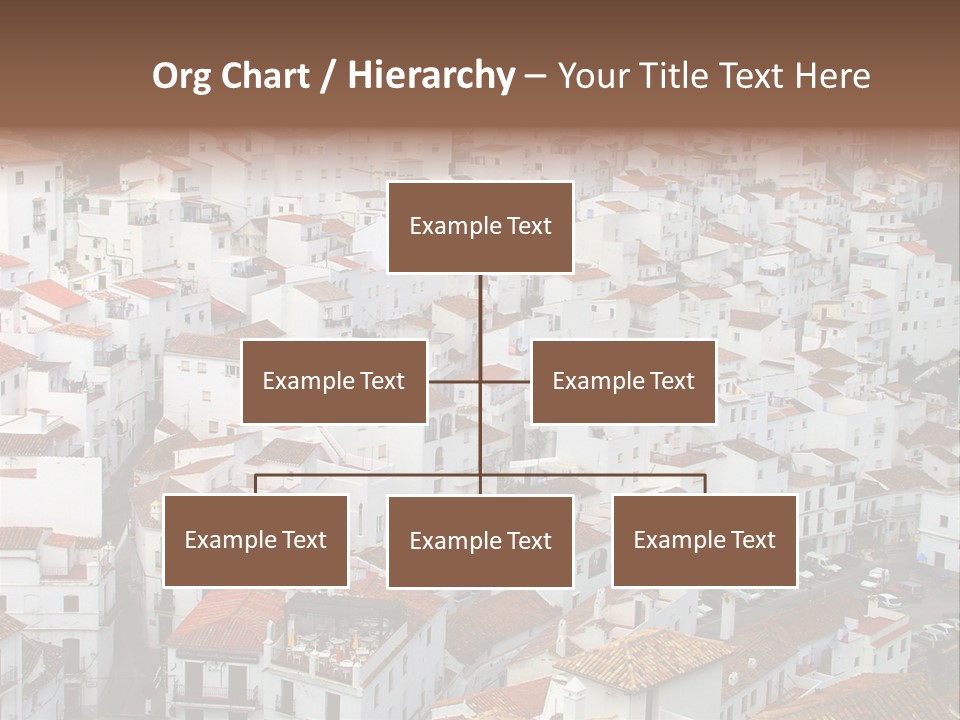 A Large Group Of White Buildings With Red Roofs PowerPoint Template