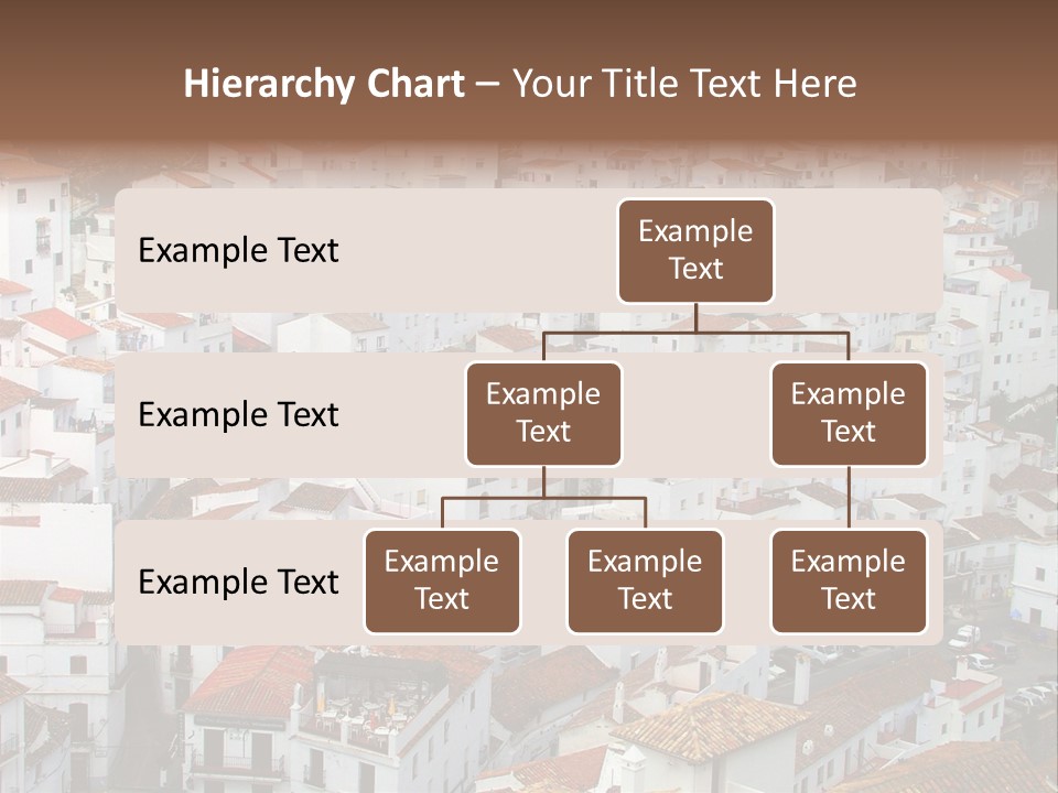 A Large Group Of White Buildings With Red Roofs PowerPoint Template