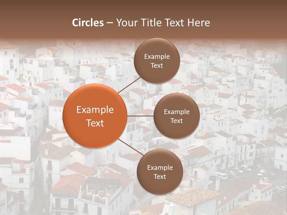 A Large Group Of White Buildings With Red Roofs PowerPoint Template