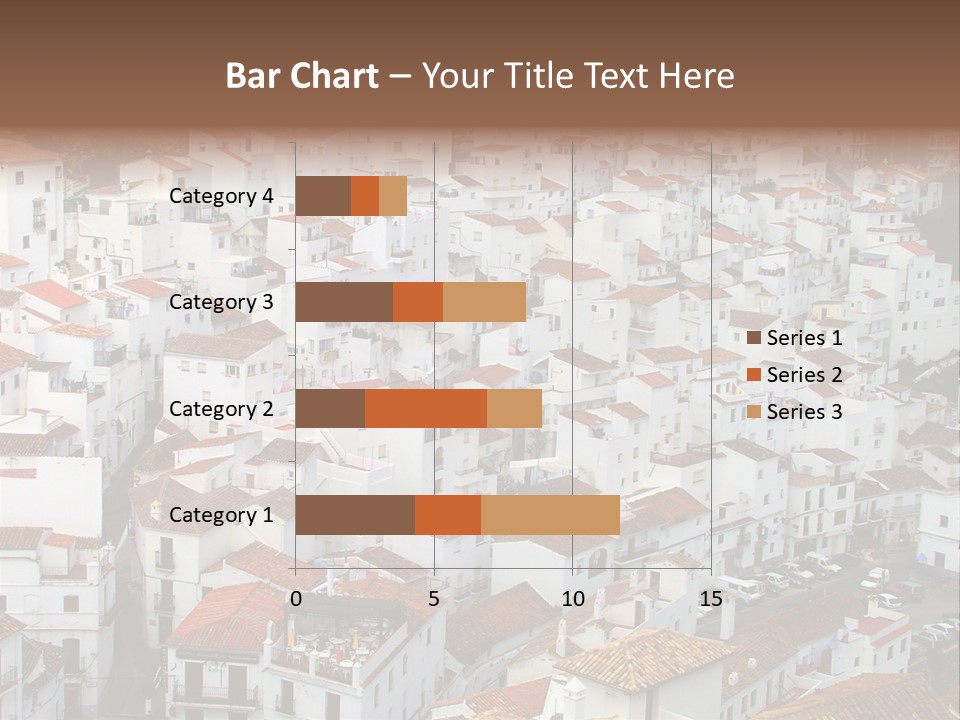 A Large Group Of White Buildings With Red Roofs PowerPoint Template