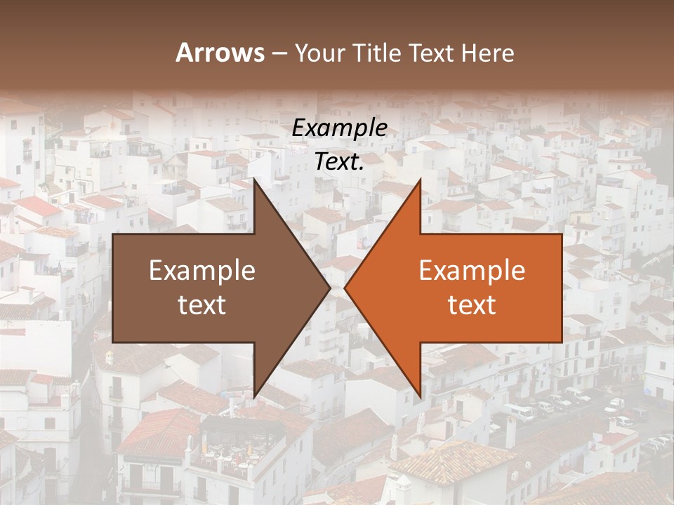 A Large Group Of White Buildings With Red Roofs PowerPoint Template