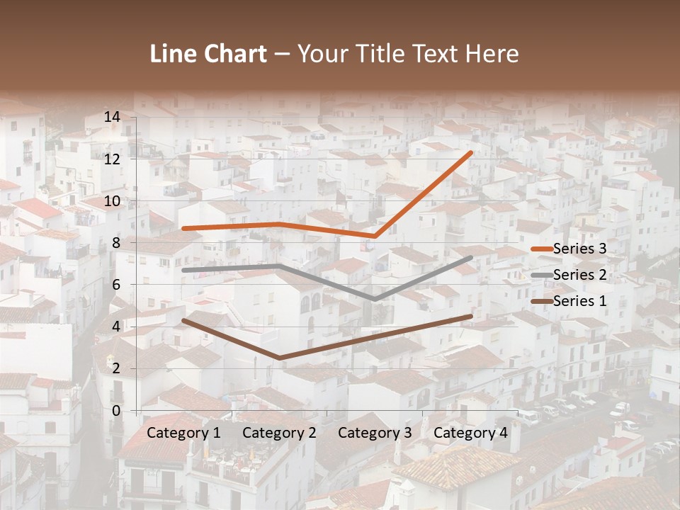 A Large Group Of White Buildings With Red Roofs PowerPoint Template